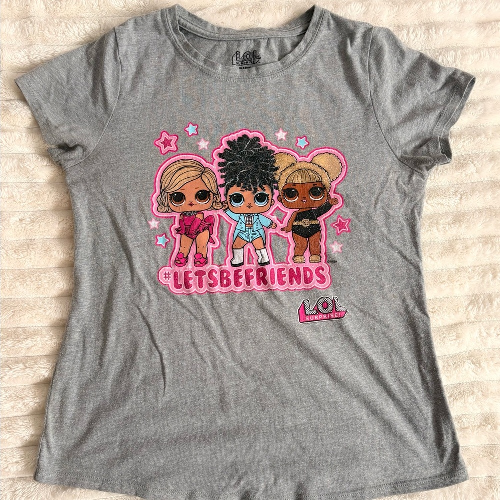 L.O.L. Surprise! Gray Tee with Pink Accents